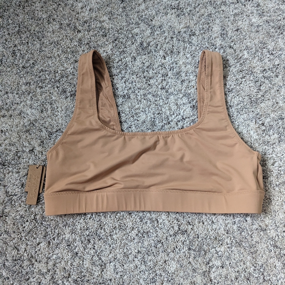 Women's Scoop Neck Swim Bralette in Nude - No Tags